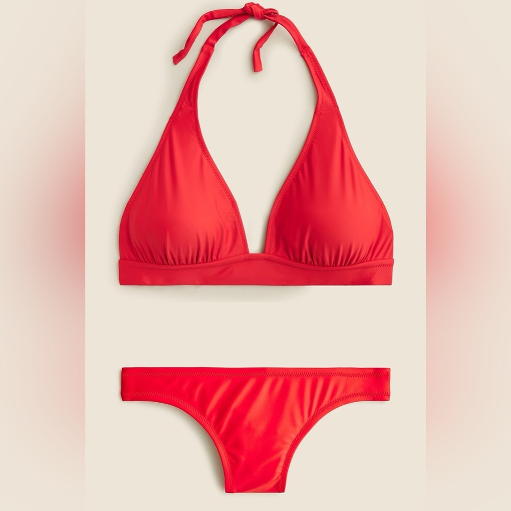 J Crew Red swimming Bikini